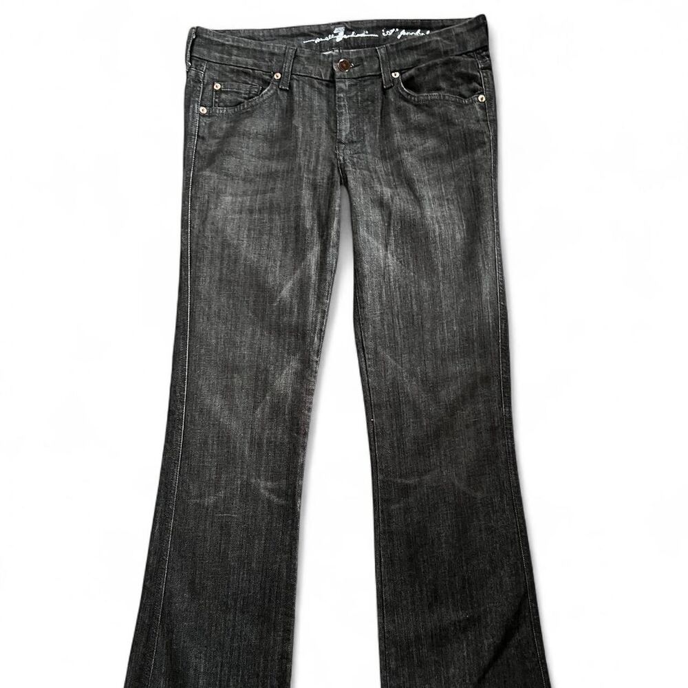 EUC 7-for-all-mankind Women's Brown and Grey Jeans - Picture 5 of 14